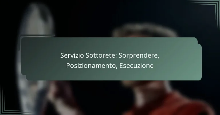 Servizio Sottorete: Sorprendere, Posizionamento, Esecuzione