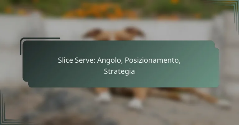 Slice Serve: Angolo, Posizionamento, Strategia